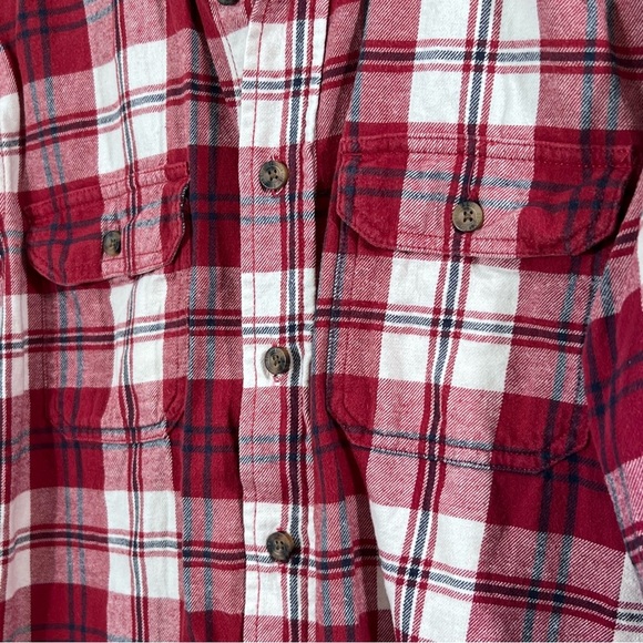Outdoor Life Plaid Flannel Cotton Button Front Shirt Size S - Picture 7 of 12